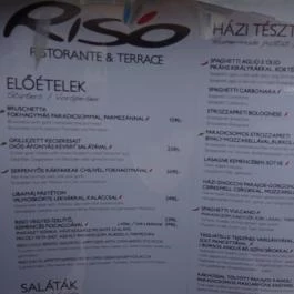 Riso Ristorante & Terrace Budapest - Étlap/itallap