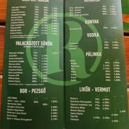 Rizmajer Sörház - Móricz Zsigmond körtér Budapest - Étlap/itallap