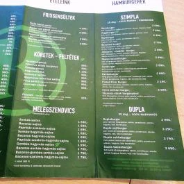 Rizmajer Kézműves Sörház Budapest - Étlap/itallap