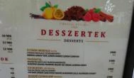 Robinson Restaurant Budapest - Étlap/itallap