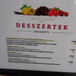 Robinson Restaurant Budapest - Étlap/itallap