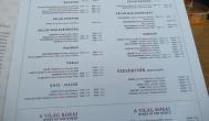 Robinson Restaurant Budapest - Étlap/itallap