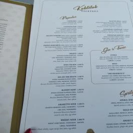 Robinson Restaurant Budapest - Étlap/itallap