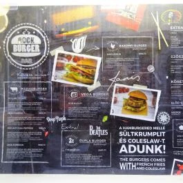 Rock Burger Bar Budapest - Étlap/itallap