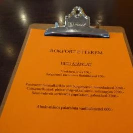 Rokfort Étterem, Budapest - Étlap/itallap