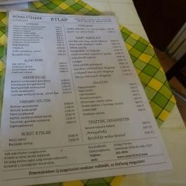 Róma Ételbár, Budapest - Étlap/itallap