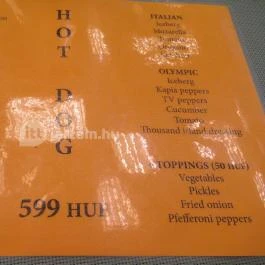 Roni Hami Budapest - Étlap/itallap