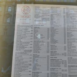 Rose Meze & Cocktail bar Budapest - Étlap/itallap