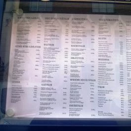 Rosenstein Vendéglő Budapest - Étlap/itallap