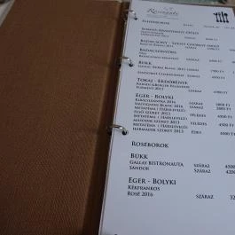 Rosinante Stílusos Vidéki Szálloda étterme Szigetmonostor - Étlap/itallap