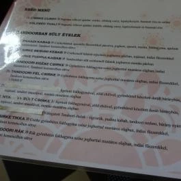 Royal Rasoi Indiai Étterem Budapest - Étlap/itallap