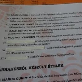 Royal Rasoi Indiai Étterem Budapest - Étlap/itallap