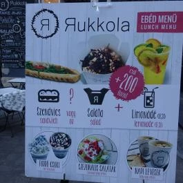 Rukkola Budapest - Étlap/itallap