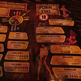 Rumpus Tiki Bar Budapest - Étlap/itallap