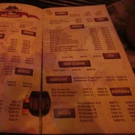 Rumpus Tiki Bar Budapest - Étlap/itallap