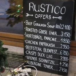 Rustico Étterem Budapest - Étlap/itallap
