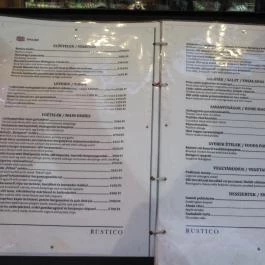 Rustico Étterem Budapest - Étlap/itallap