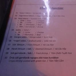 Sakura Gozsdu Budapest - Étlap/itallap