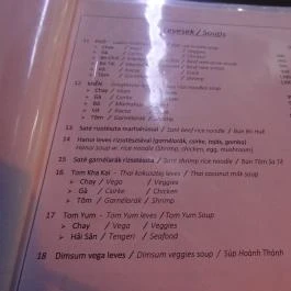 Sakura Gozsdu Budapest - Étlap/itallap