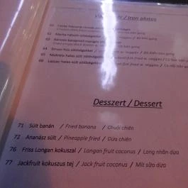 Sakura Gozsdu Budapest - Étlap/itallap