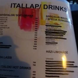 Sakura Gozsdu Budapest - Étlap/itallap