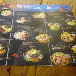 Sakura Ramen - Király utca Budapest - Étlap/itallap