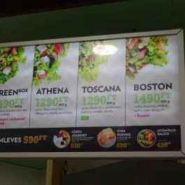 Salad Box - Pólus Center Budapest - Étlap/itallap