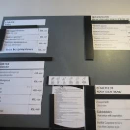 Saliris Önkiszolgáló Étterem, Egerszalók - Étlap/itallap