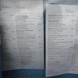 Sárga Borház Vendéglő, Mezőzombor - Étlap/itallap