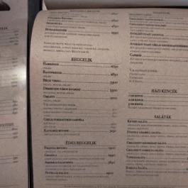Sarki Fűszeres, Budapest - Étlap/itallap