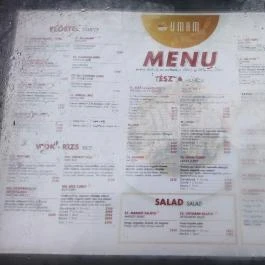 Sashimi Étterem Vác - Étlap/itallap