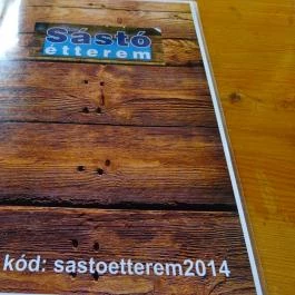 Sástó Étterem, Sástó - Étlap/itallap