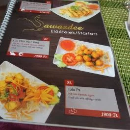 Sawasdee Thai Étterem Budapest - Étlap/itallap