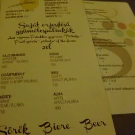 Schieszl Vendéglő és Borház, Budakalász - Étlap/itallap