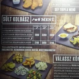 Séf Asztala - WestEnd City Center Budapest - Étlap/itallap