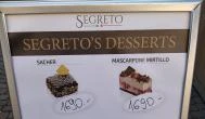 Segreto Cukrászat & Mintabolt Keszthely - Étlap/itallap