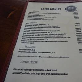 Semmi Extra & Egy Kis Kert Budapest - Étlap/itallap