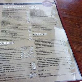 Semmi Extra & Egy Kis Kert Budapest - Étlap/itallap