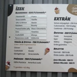 Sétány Kávézó, Pékség & Fagyizó Budapest - Étlap/itallap