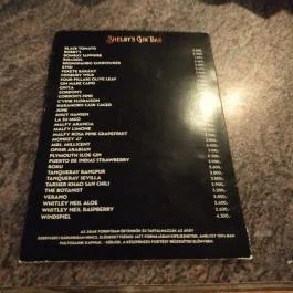 Shelby's Gin Bar Sopron - Étlap/itallap
