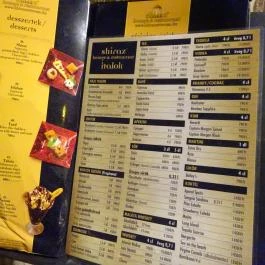 Shiraz Perzsa Étterem, Budapest - Étlap/itallap