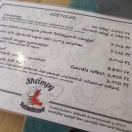 Shrimpy Street Food Bar Budapest - Étlap/itallap