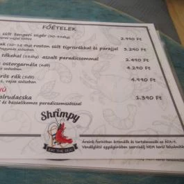 Shrimpy Street Food Bar Budapest - Étlap/itallap
