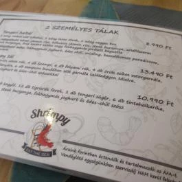 Shrimpy Street Food Bar Budapest - Étlap/itallap