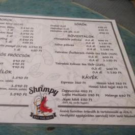Shrimpy Street Food Bar Budapest - Étlap/itallap