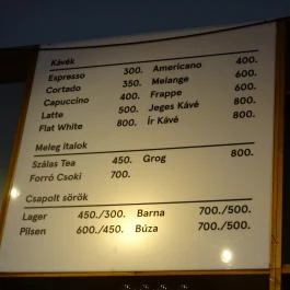 Skal, Budapest - Étlap/itallap