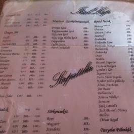 Sörpatika - Örs Vezér tere Budapest - Étlap/itallap