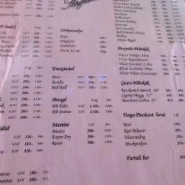 Sörpatika - Örs Vezér tere Budapest - Étlap/itallap