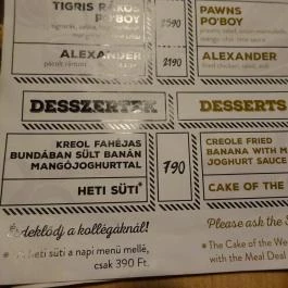 Soul Food Budapest - Étlap/itallap