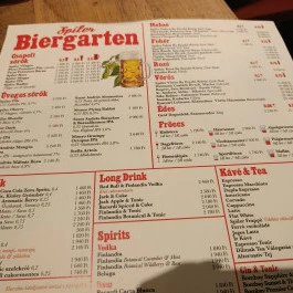 Spíler Biergarten Budapest - Étlap/itallap